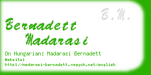 bernadett madarasi business card